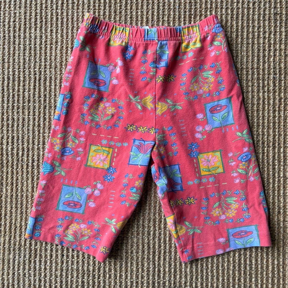 Vintage 90s Hanna Andersson Garden Floral Biker Shorts - Size 150 (US 12)